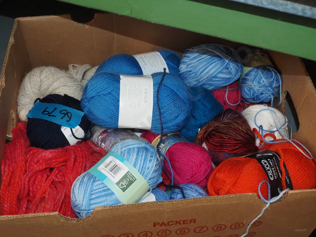 box of knitting yarns Image 1++