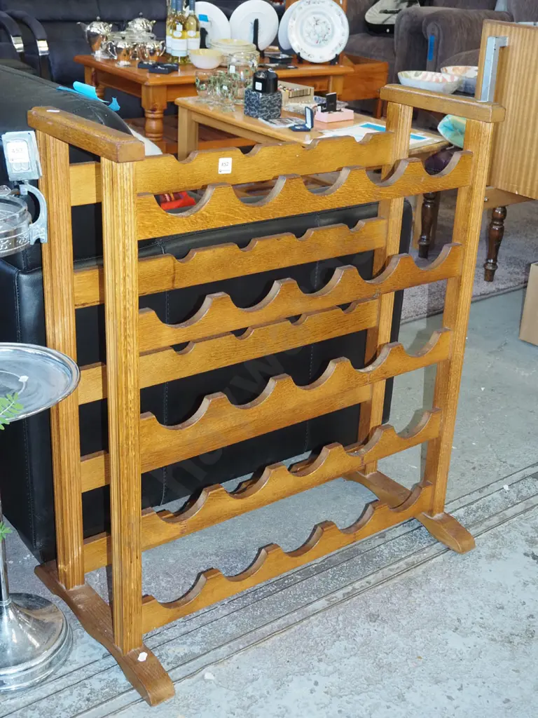 freestanding mahogany wine rack H860 W740 Image 1++