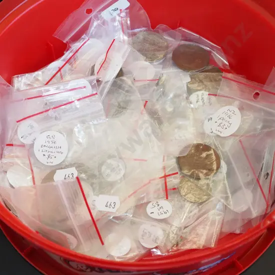 tub of coins