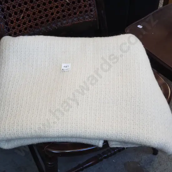 white woollen blanket