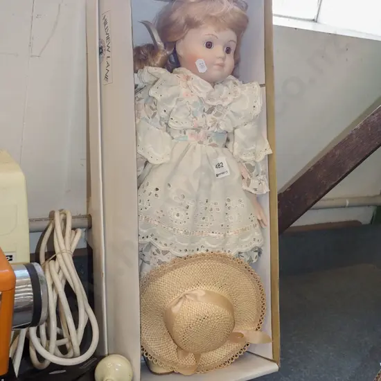boxed Hillview porcelain display doll