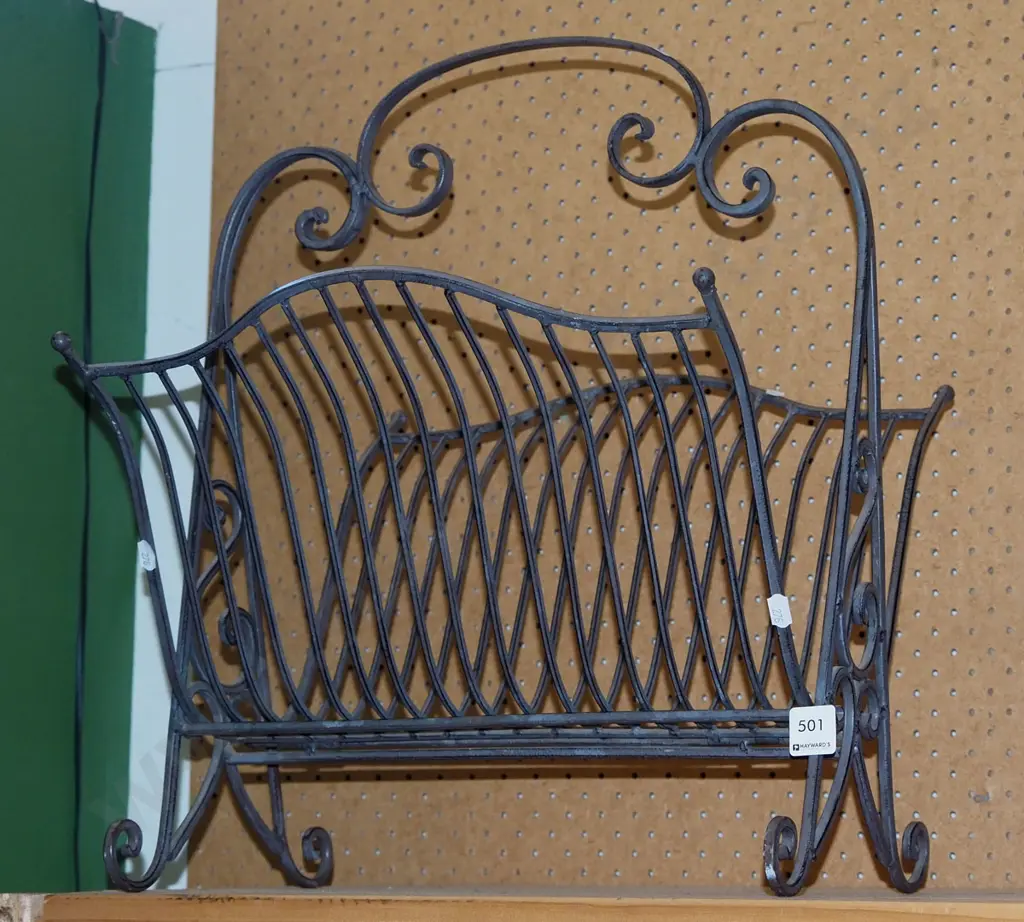 wrought metal magazine rack Image 1++