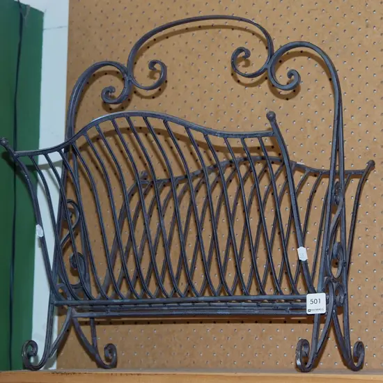 wrought metal magazine rack