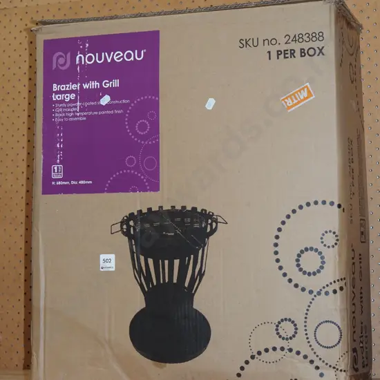 boxed brazier with grill