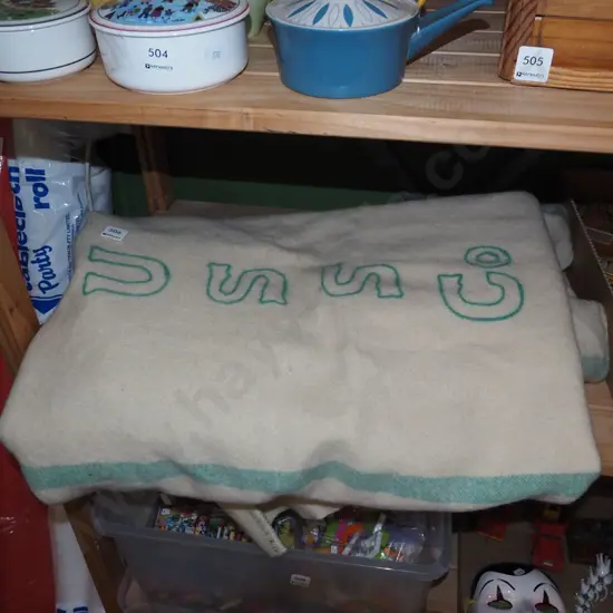 Union Steam Ship Company woollen blanket