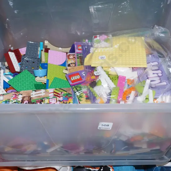 box of Lego Friends and other Lego 