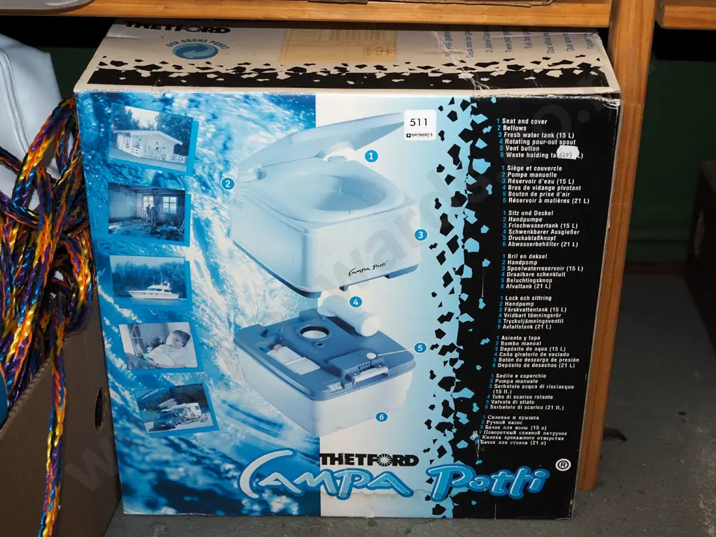 as new cassette toilet in faded box Image 1++