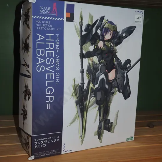 yet to be assembled models of a Japanese anime charcter