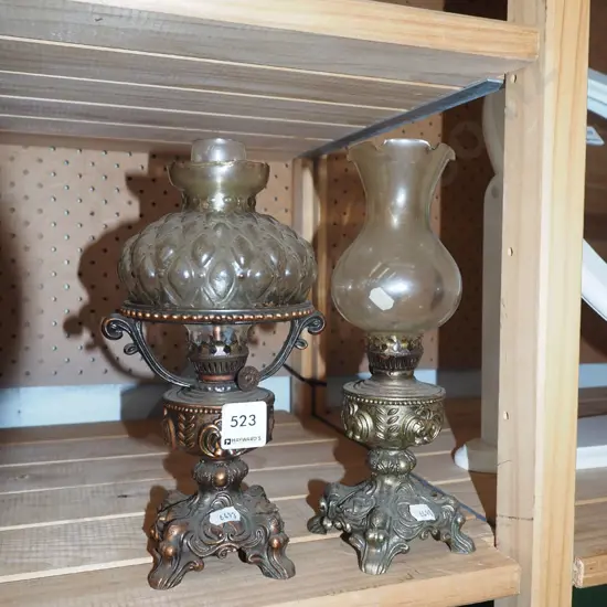 pair of reproduction kerosene lanterns H240