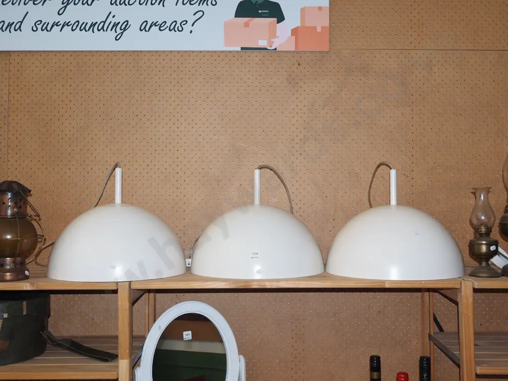 large spun aluminium pendant light shades Diam400 Image 1++