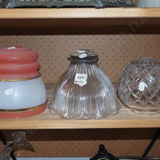 2x light shades, cut crystal lamp shade