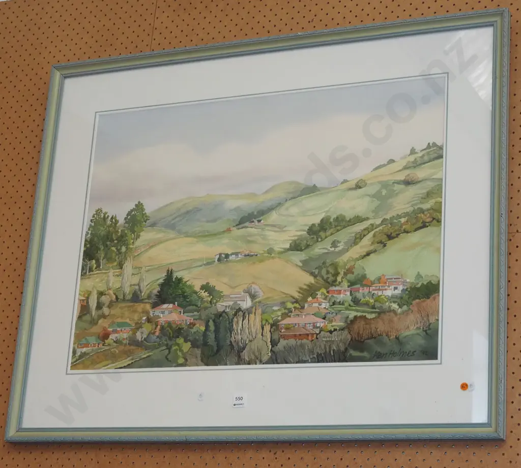Ken Holmes - framed watercolour - landscape Image 1++