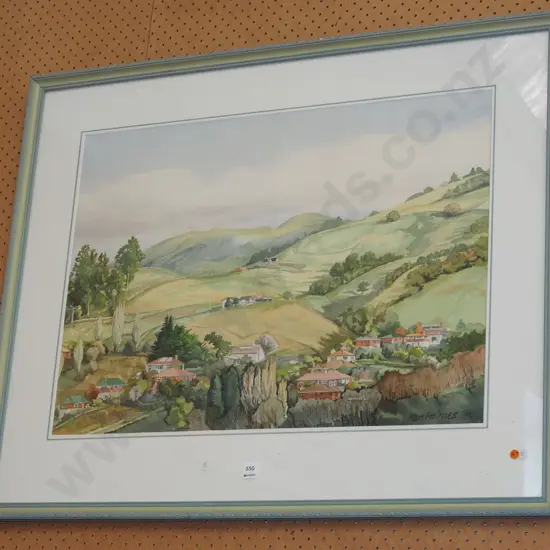 Ken Holmes - framed watercolour - landscape
