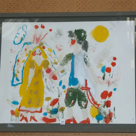 framed picture - princess and pirate