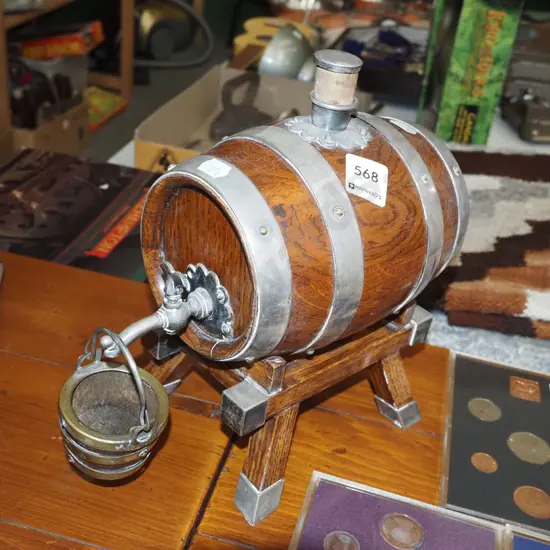 oak barrel decanter - empty