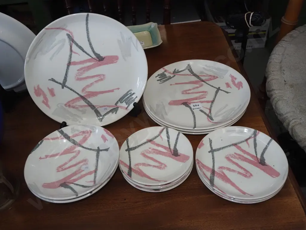 Crown Lynn graffiti plates and bowls Image 1++