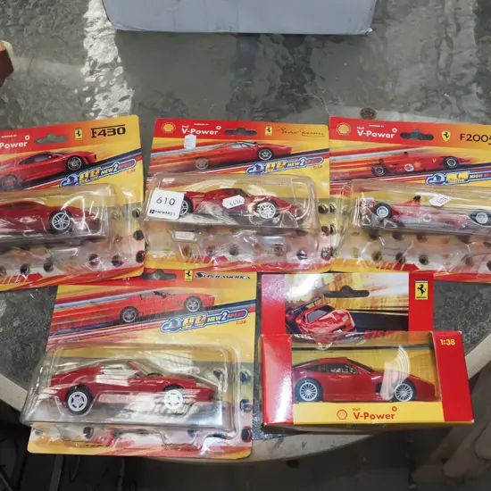 5x carded Shell V power model vehicles