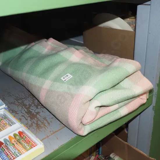 checked woollen blanket