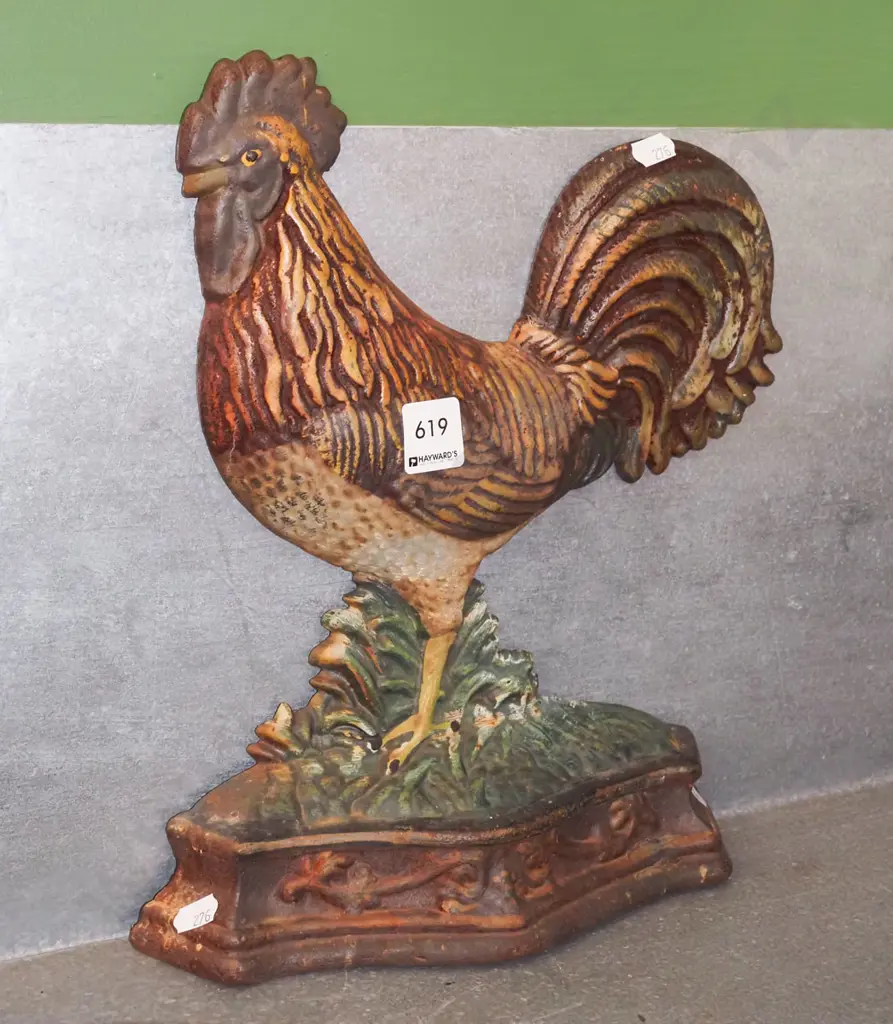 cast iron chicken door stop H330 Image 1++