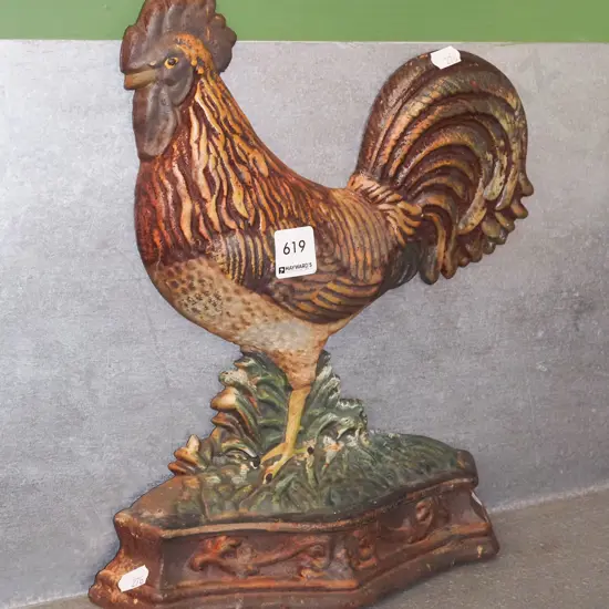 cast iron chicken door stop H330