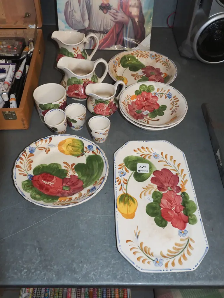 assorted belle fiore dinner items; cups, bowls - stains, crazing etc Image 1++