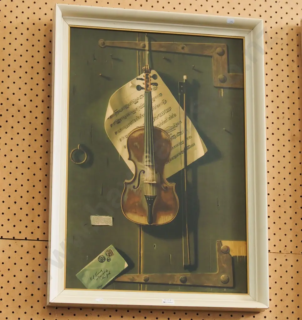 framed print - violin, bow etc Image 1++