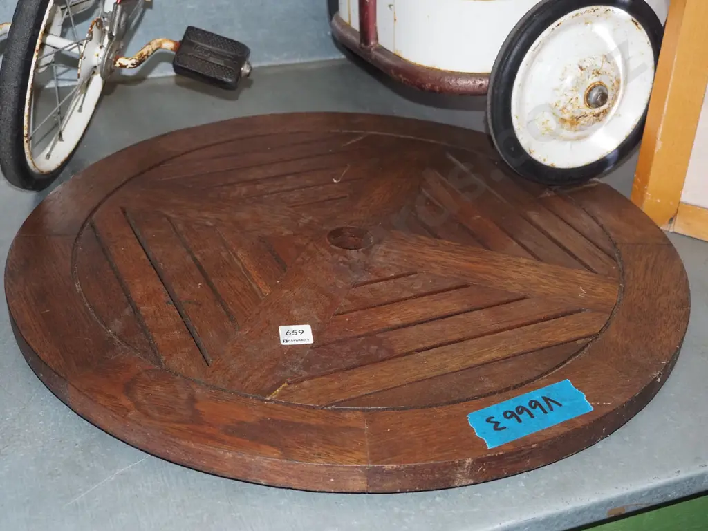 circular hardwood table top Diam 600 Image 1++