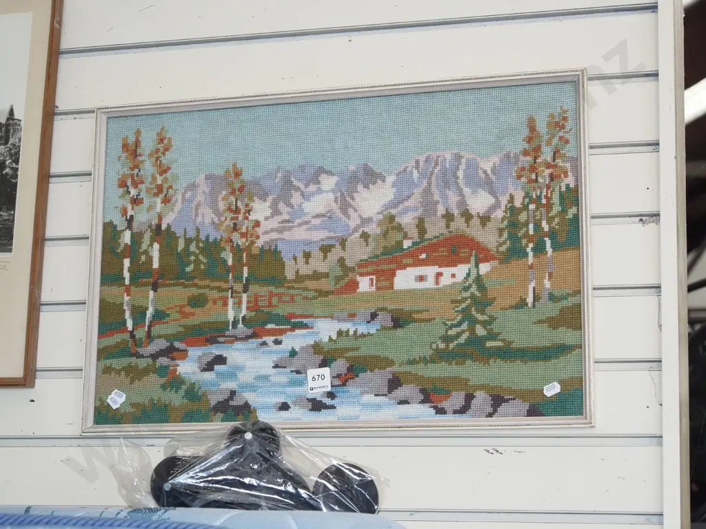 framed needlework - landscape Image 1++