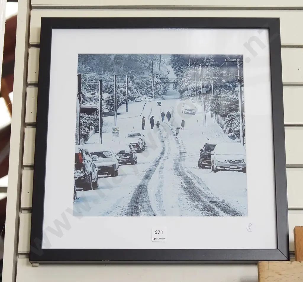 framed photograph - snow day Dunedin Image 1++