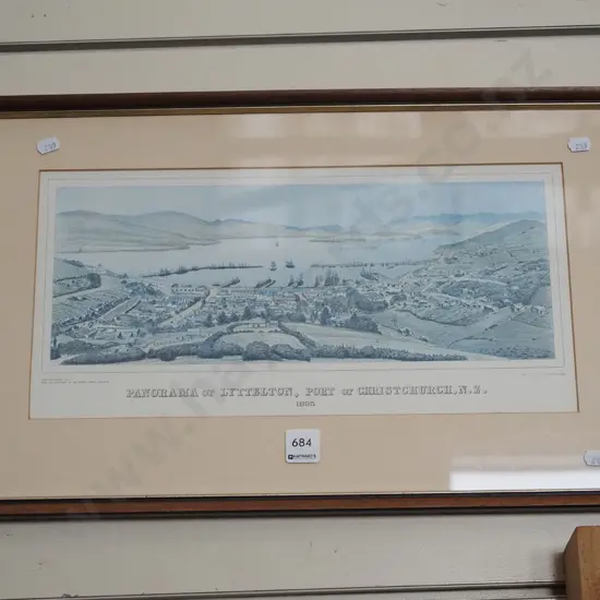 framed historic print - Lyttleton 1895