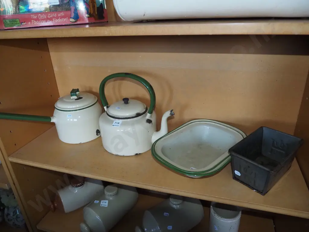 enamel pot, kettle, breadbin  etc - scratches Image 1++