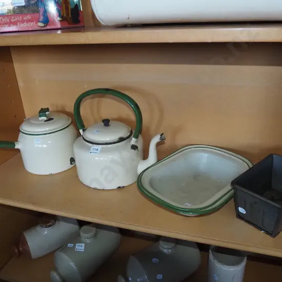 enamel pot, kettle, breadbin  etc - scratches