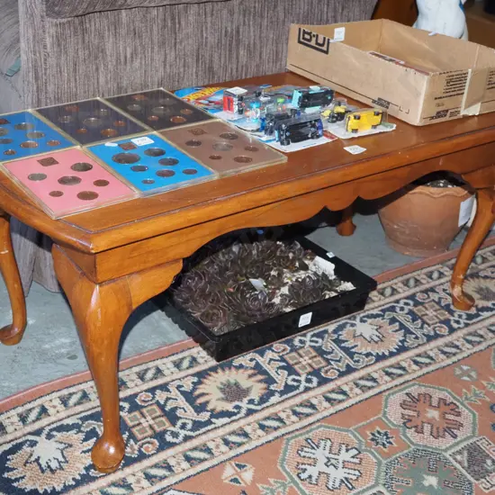 cab leg solid wood coffee table