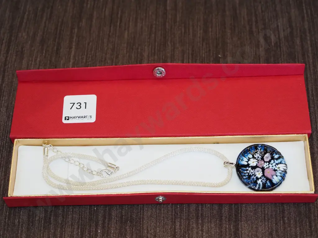 enamel pendant and necklace Image 1++