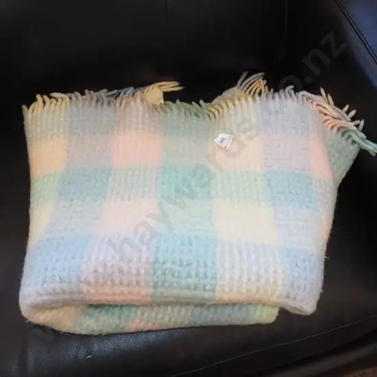checked woollen blanket