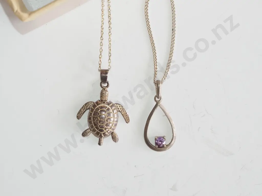 2x sterling silver necklaces Image 1++