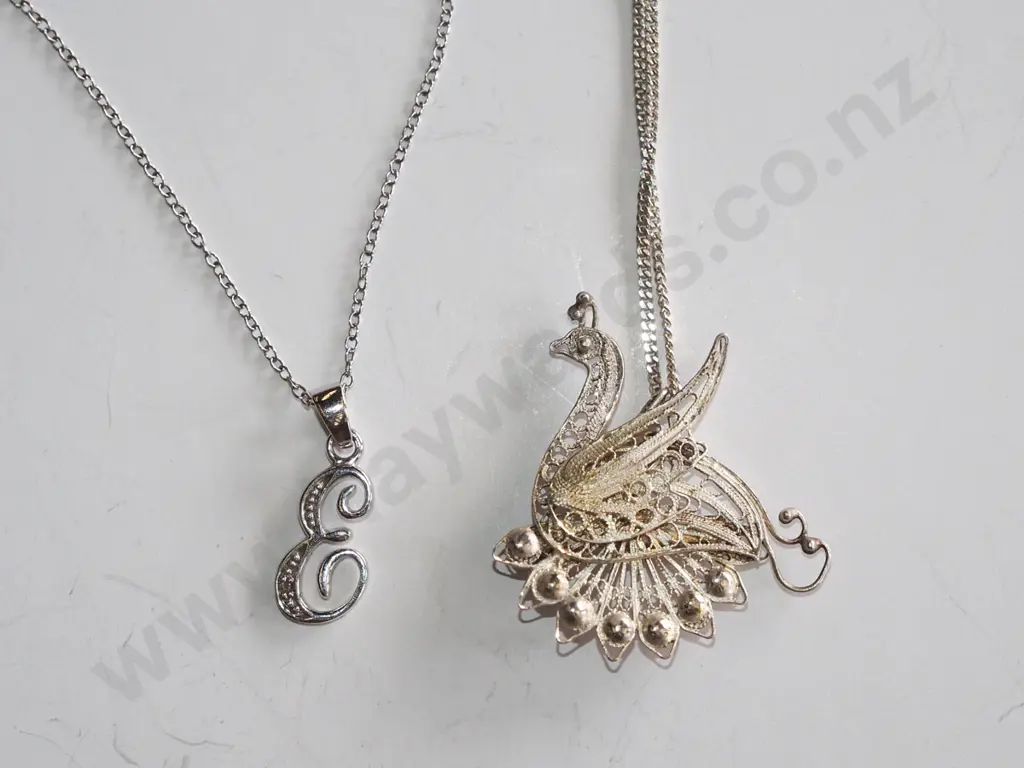 2x sterling silver necklaces Image 1++