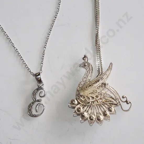 2x sterling silver necklaces