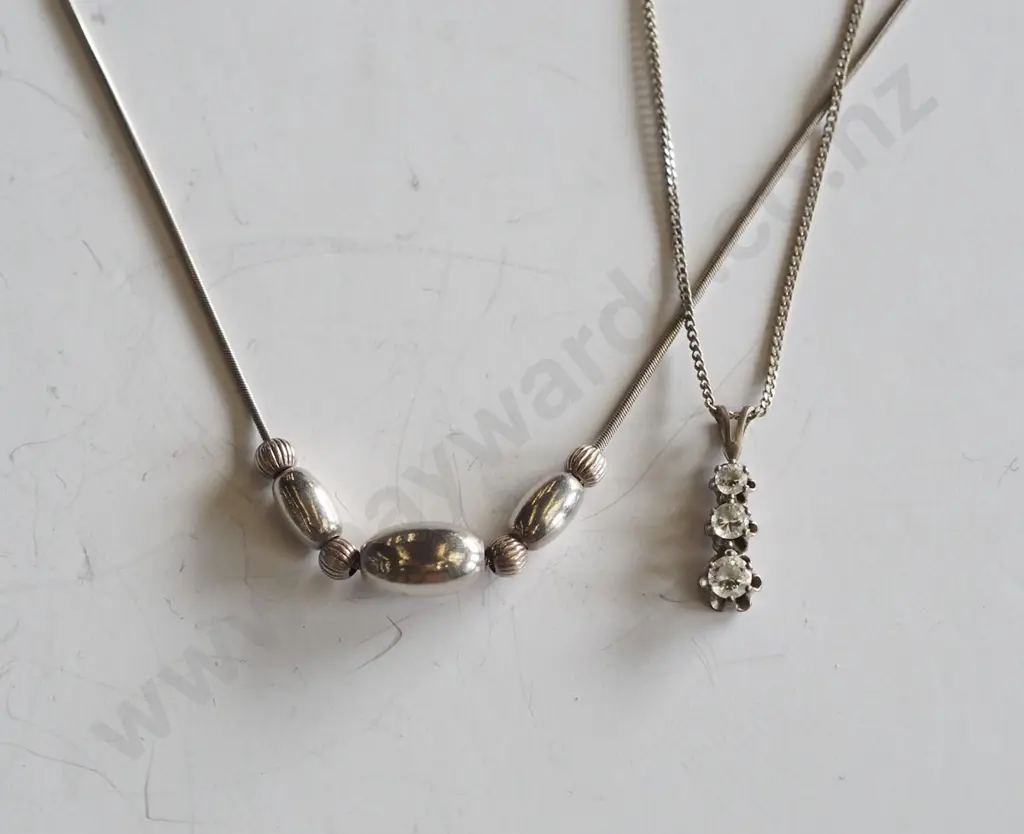 2x sterling silver necklaces Image 1++
