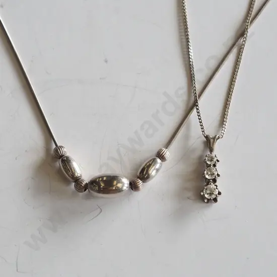 2x sterling silver necklaces