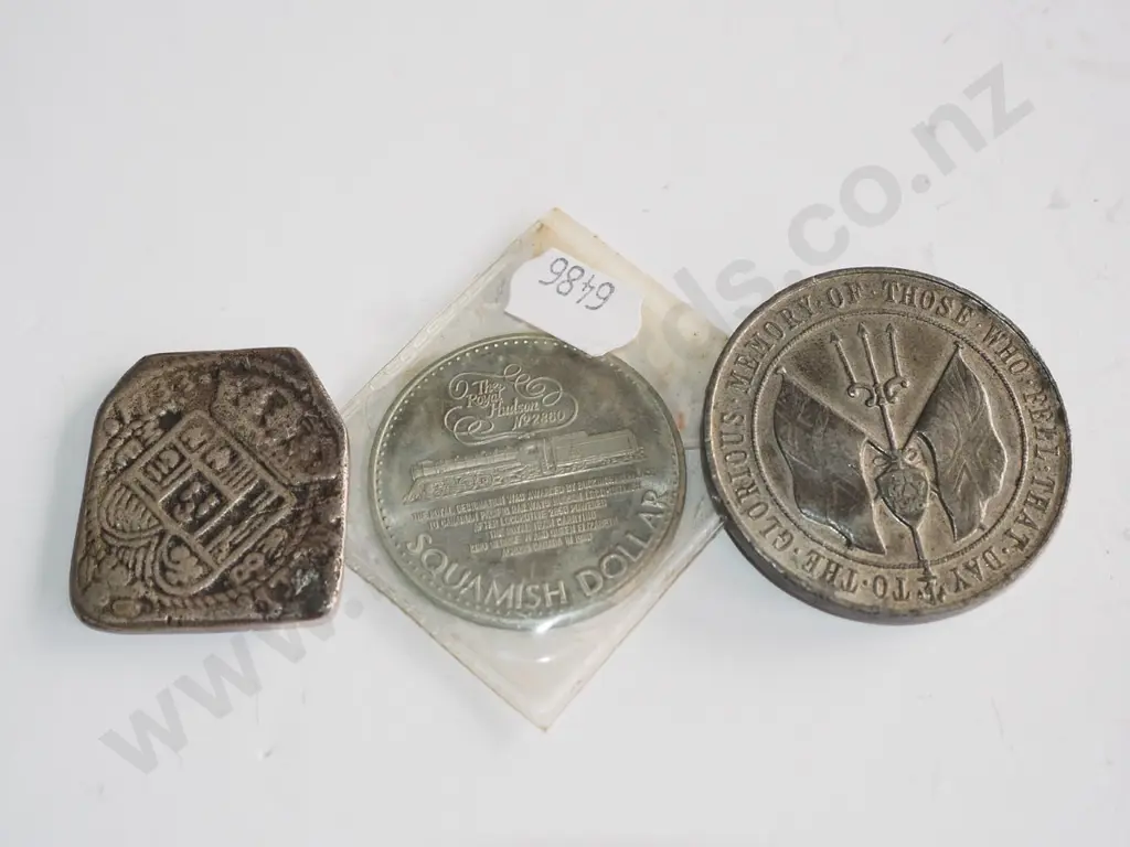 1916; German fleet medalion & 2 other coins Image 1++