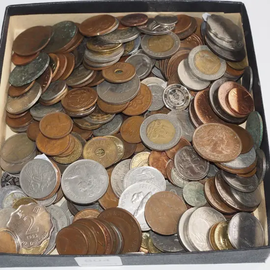 tray of coins