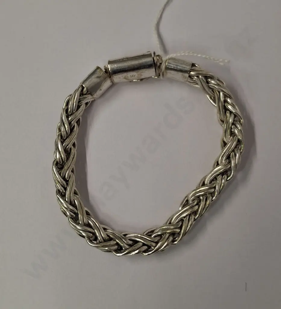 silver bracelet - stamped 925 - not sterling silver (tested) Image 1++