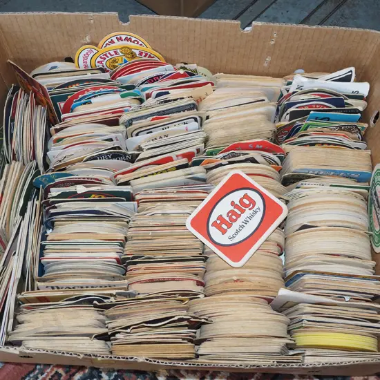 box of beer coasters