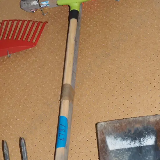 scrubbing brush, broom