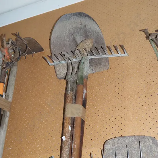 cultivator, hoe, rack, shovel