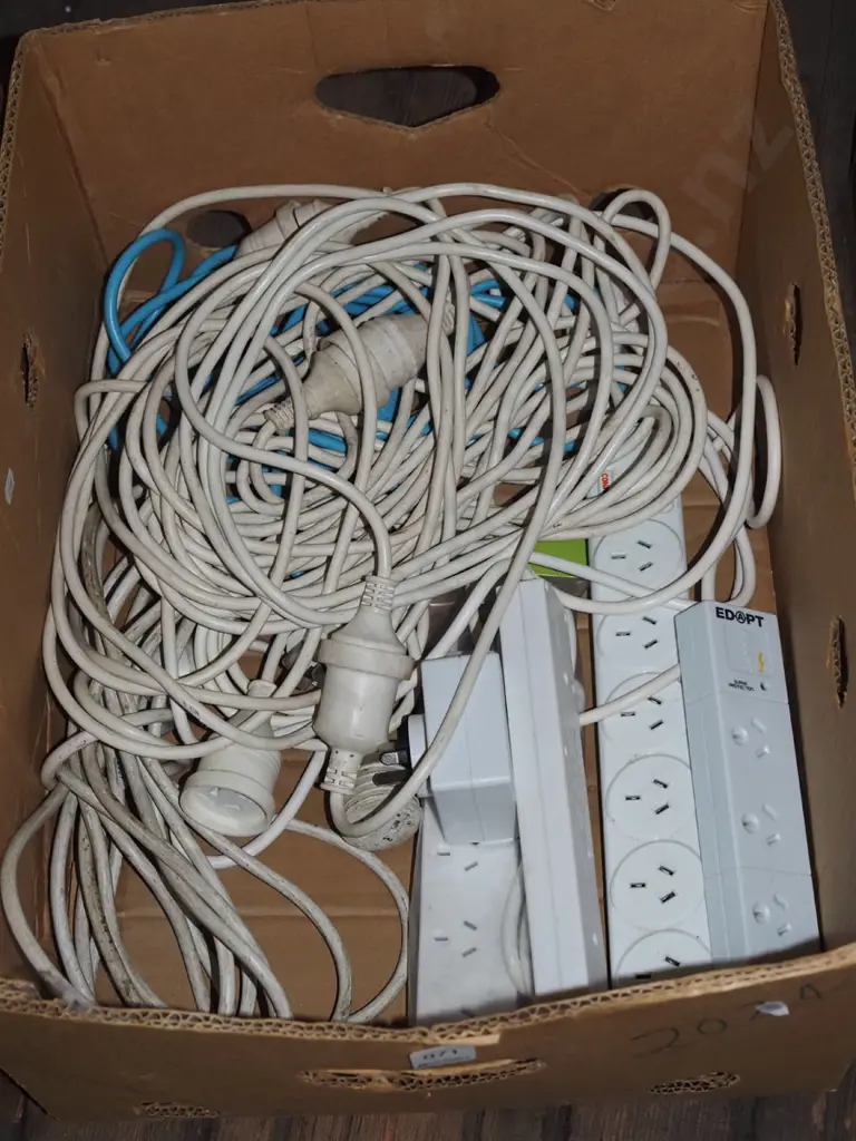 box of extension cords and multi boxes Image 1++