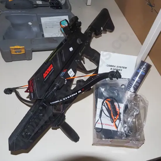 Adder cross bow with box of accessories