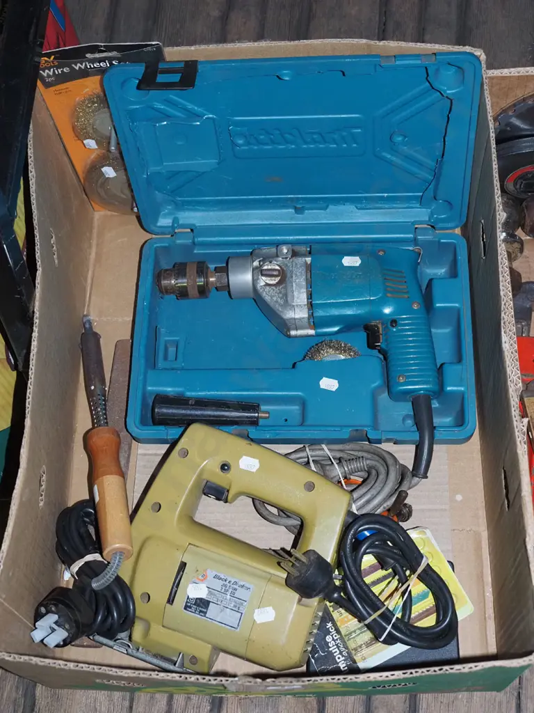 box; electric drill, jig saw, electric soldering iron Image 1++
