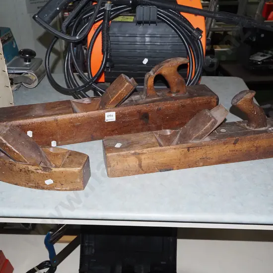 3x vintage wooden hand planes